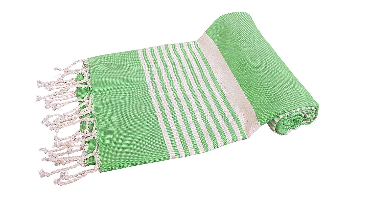 Premium Bath Beach Towel (Green Striped)