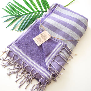Premium Bath Beach Towel (Purple sponge)