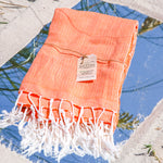 Premium Beach bath Towel  (Chevron Orange)
