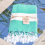Premium Bath Beach Towel (Green band)