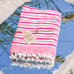 Premium Luxuries Beach Towel (Ponpon Pink)