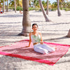 Premium Beach Camping super Large Towel Blanket (Square Red W 72" x L 72"  )